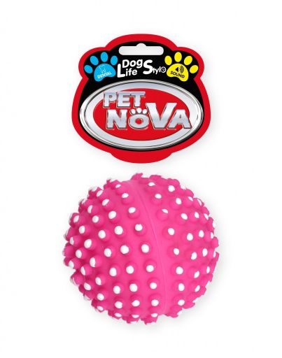 PET NOVA žaislas cypiantis spygliuotas kamuolys 6.5cm